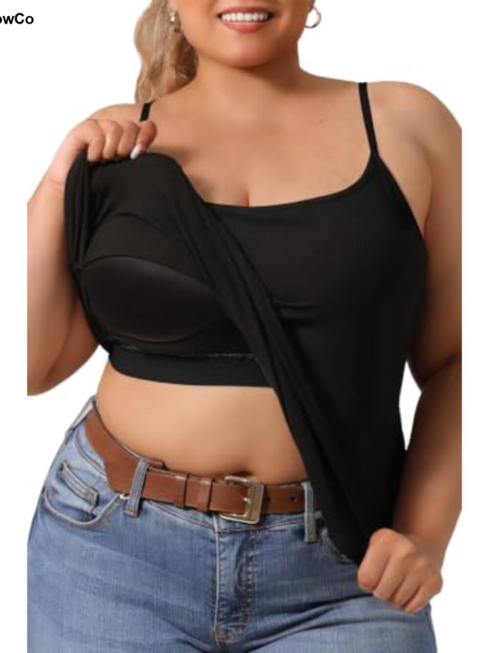 Seamless Tank Top Built-in Bra Removable Pads Racerback Cami
